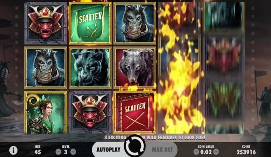En gameplay av Warlords: Crystals of Power online video slot från NetEnt